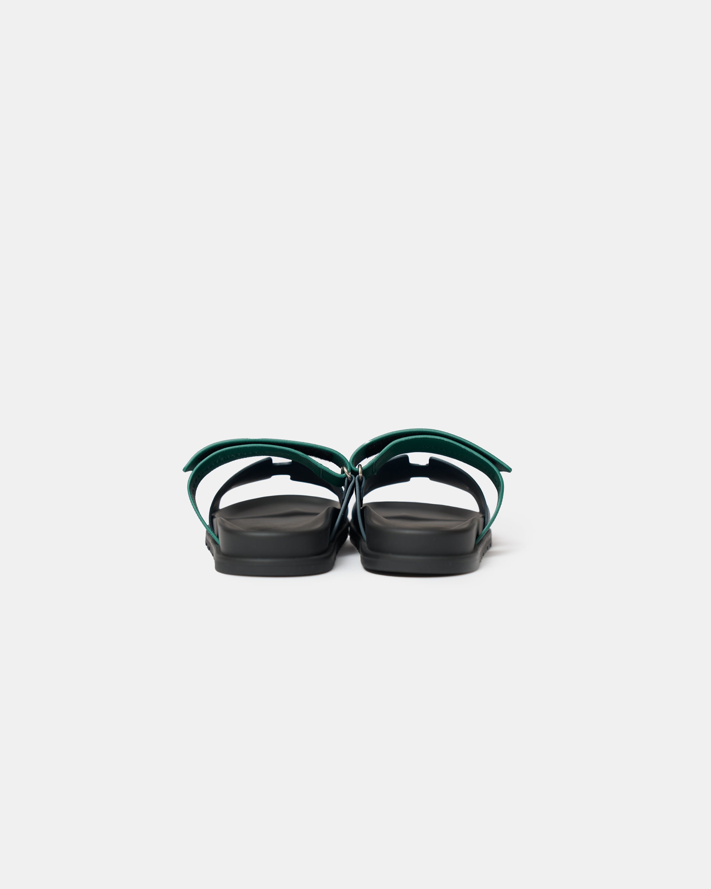 Hermès Chypre Bleu Celeste/Vert Oyat Epsom Sandals