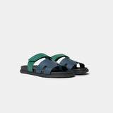 Hermès Chypre Bleu Celeste/Vert Oyat Epsom Sandals