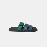 Hermès Chypre Bleu Celeste/Vertoyat Epsom Sandals