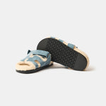 Hermès Chypre Peau Lainee Bleu Pinède / Écru Sandals