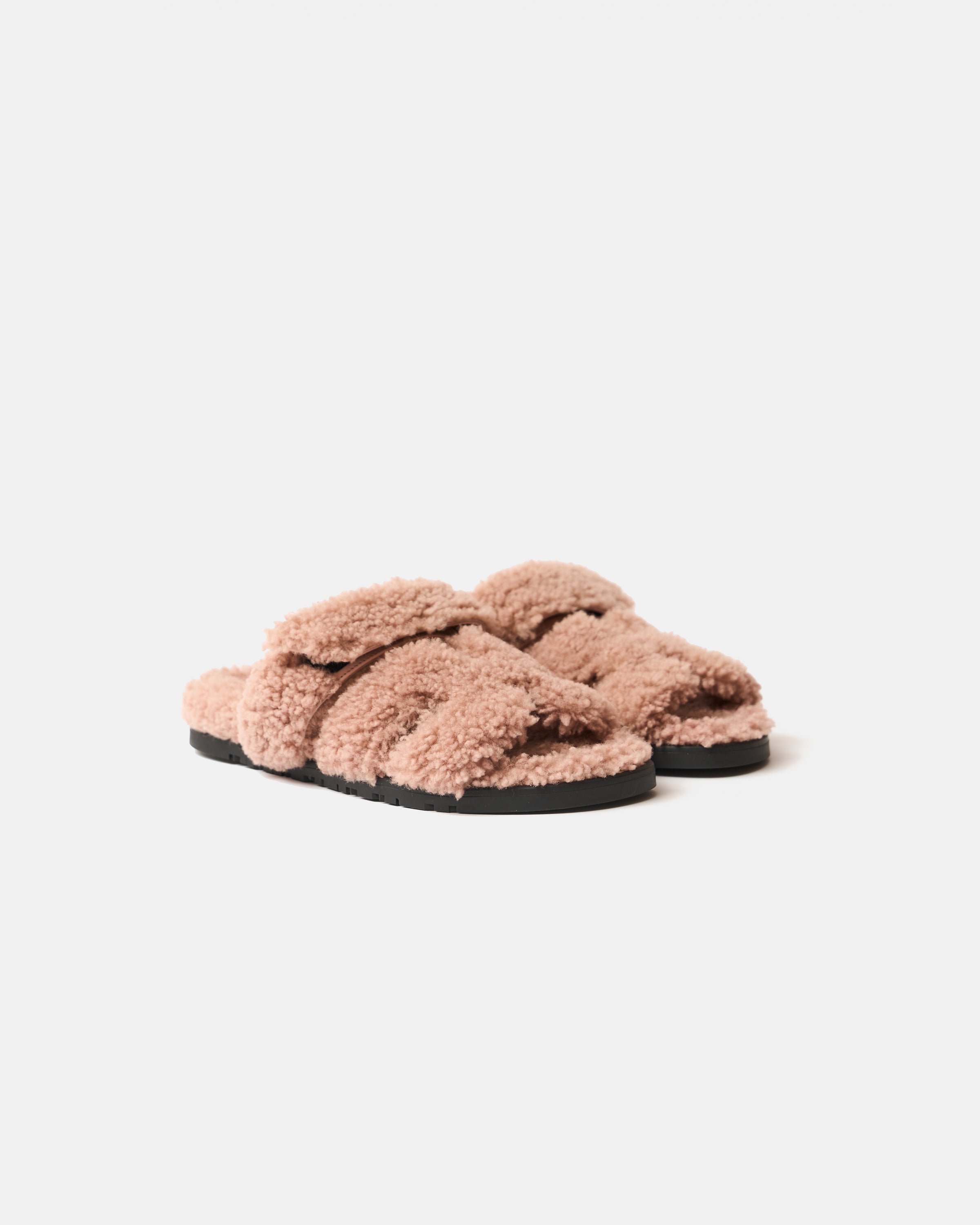 Hermès Chypre Bois De Santal Peau Lainee Sandals