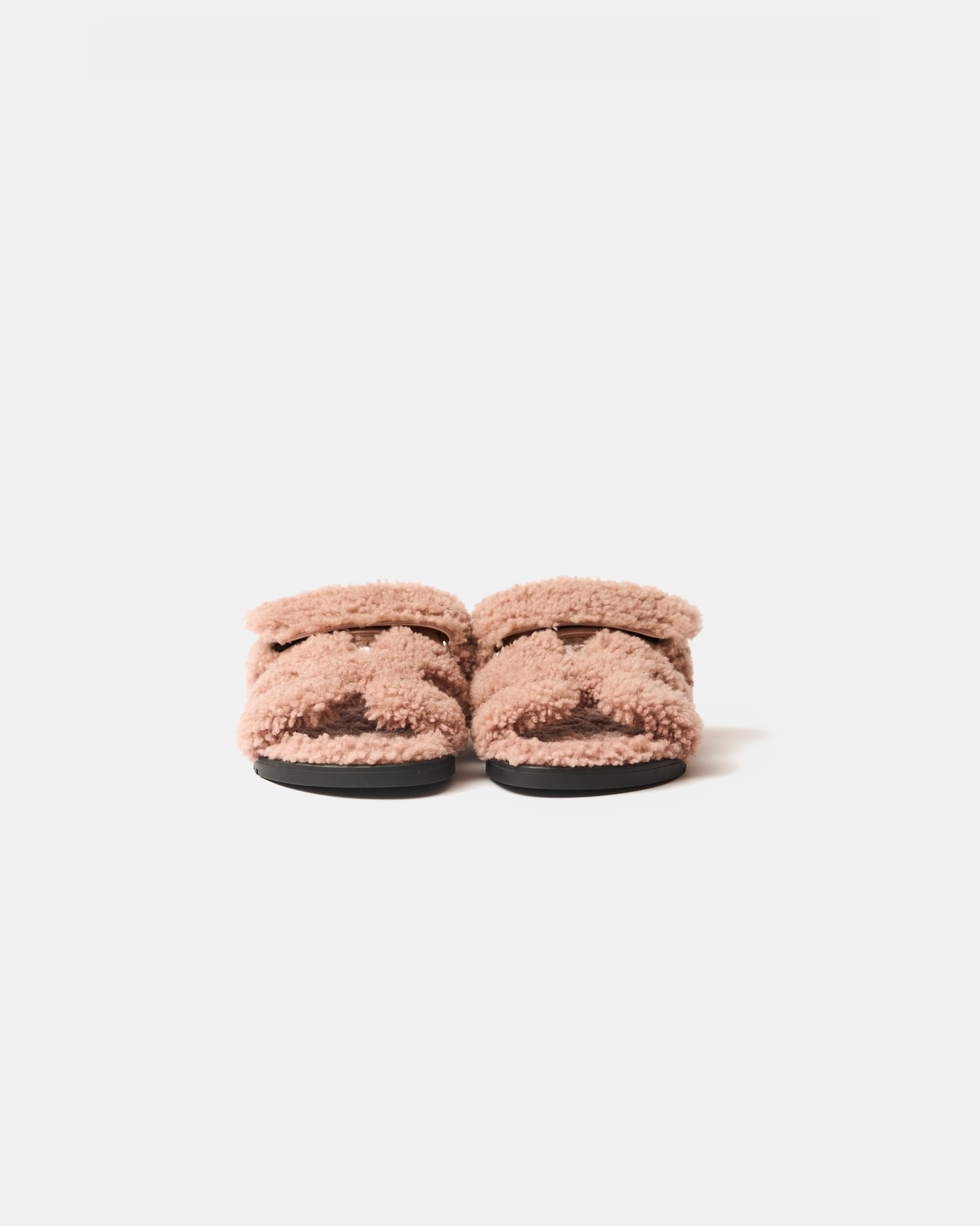 Hermès Chypre Bois De Santal Peau Lainee Sandals
