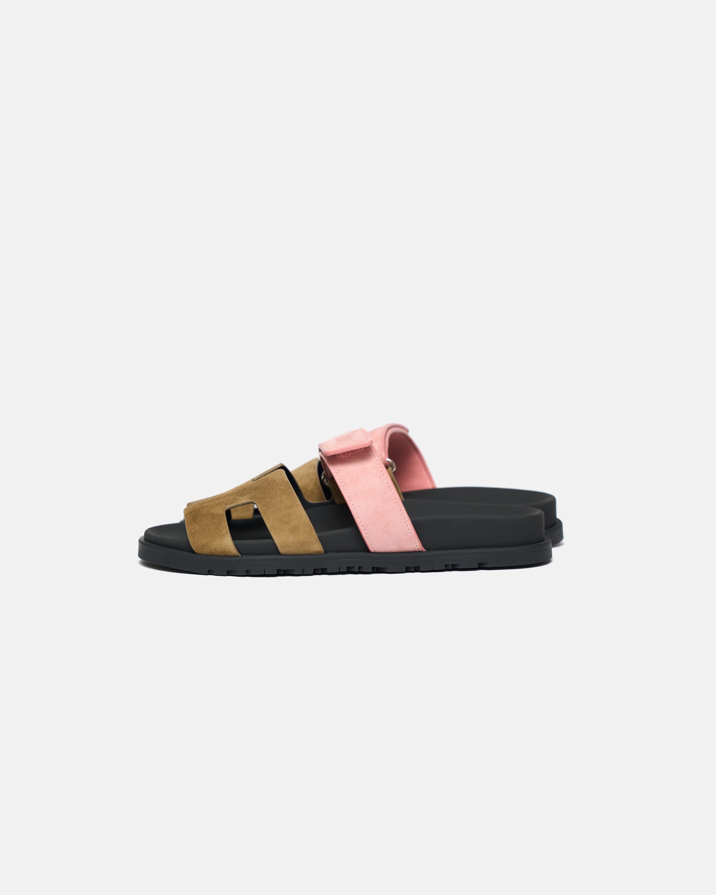 Hermès Chypre Toundra Rose Du Desert Suede Sandals