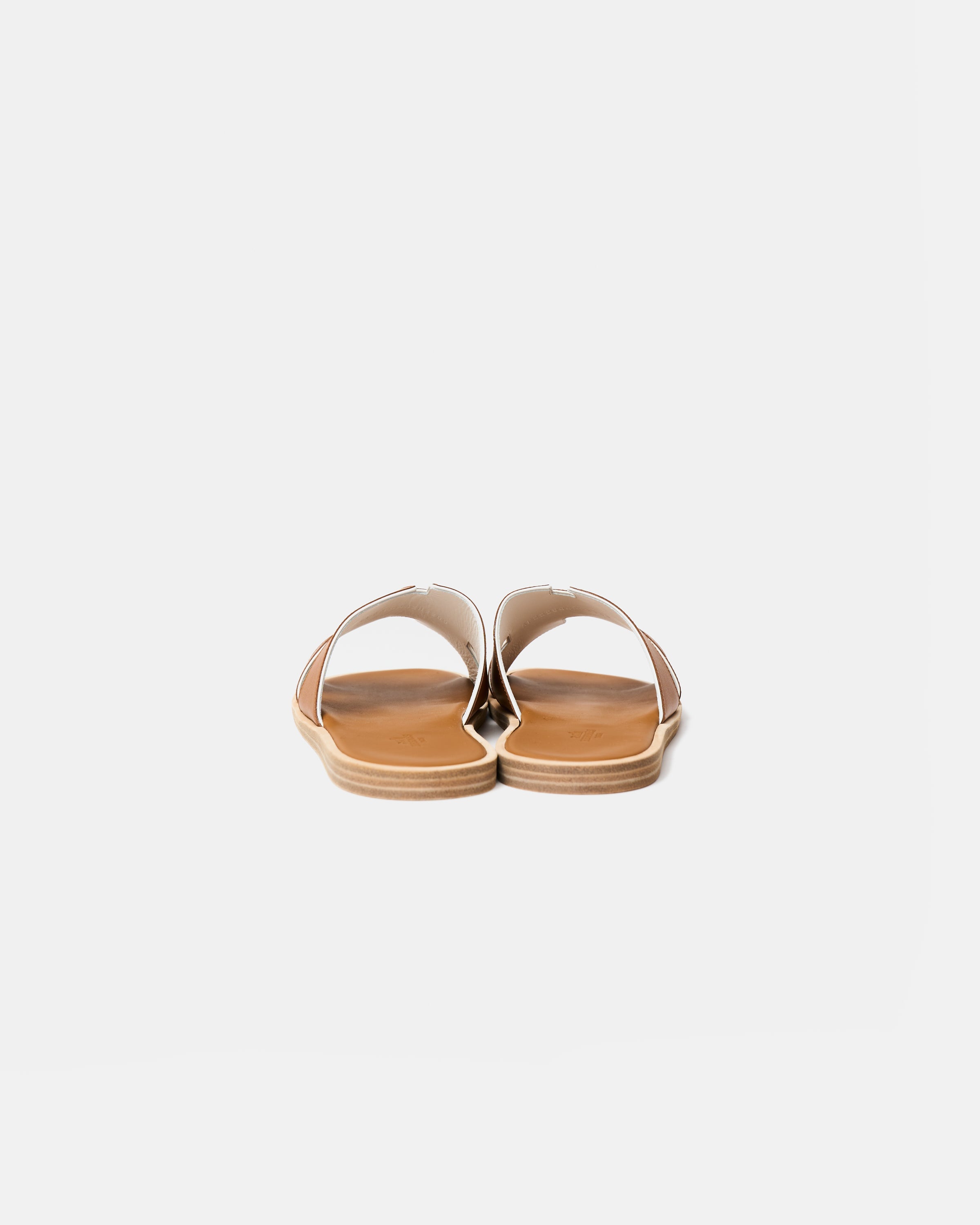 Hermès Izmir Naturel/Blanc Sandals