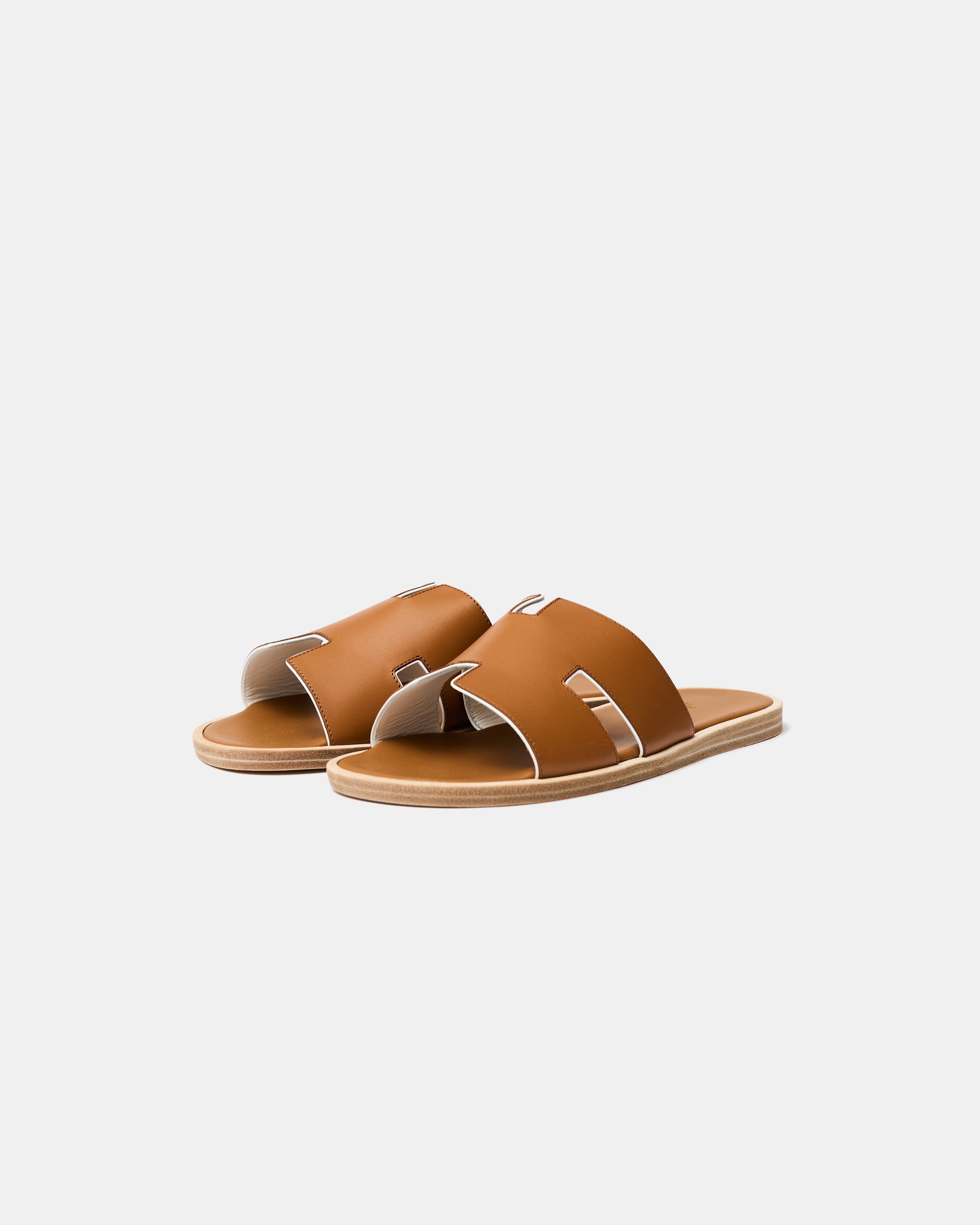 Hermès Izmir Naturel/Blanc Sandals
