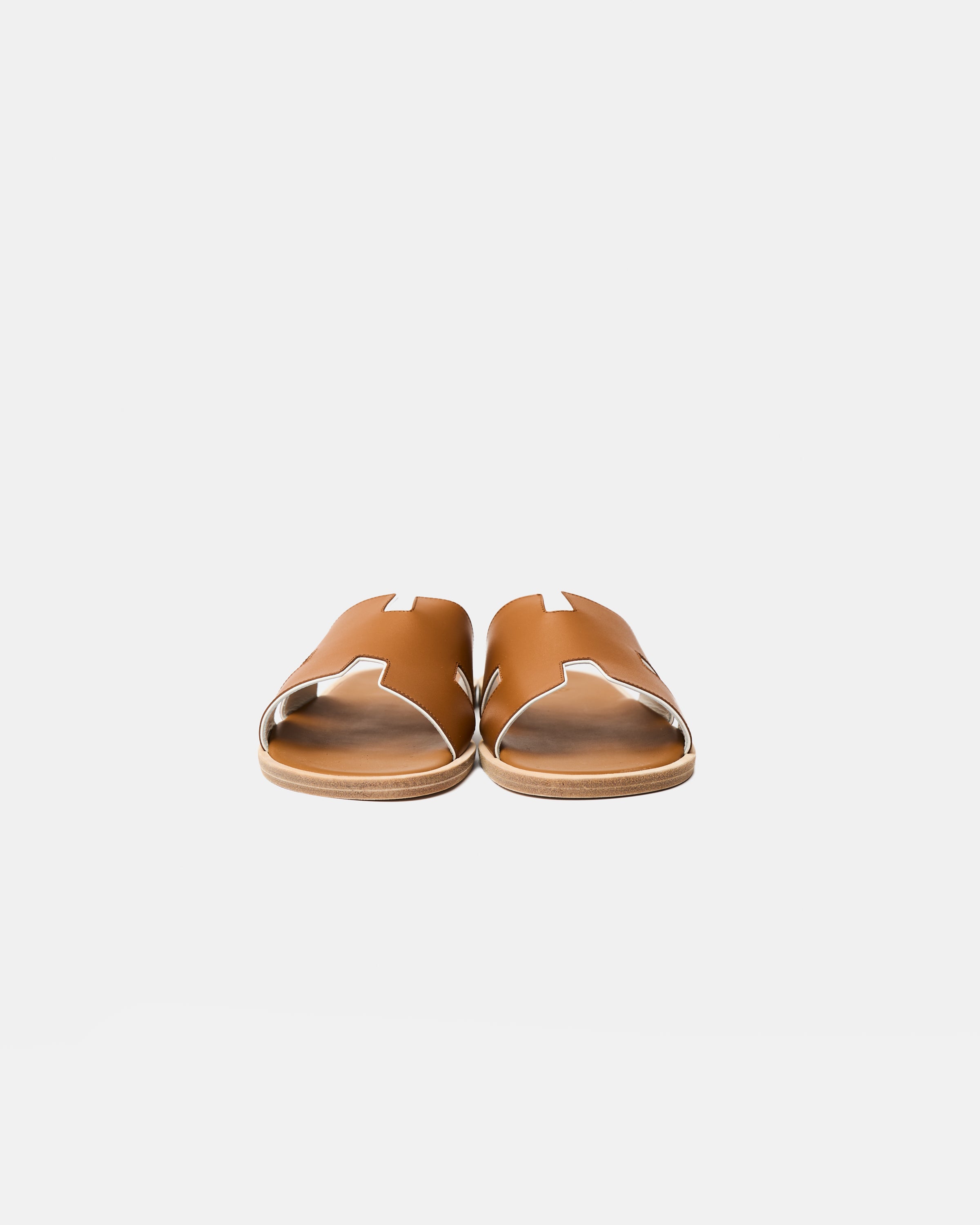 Hermès Izmir Naturel/Blanc Sandals