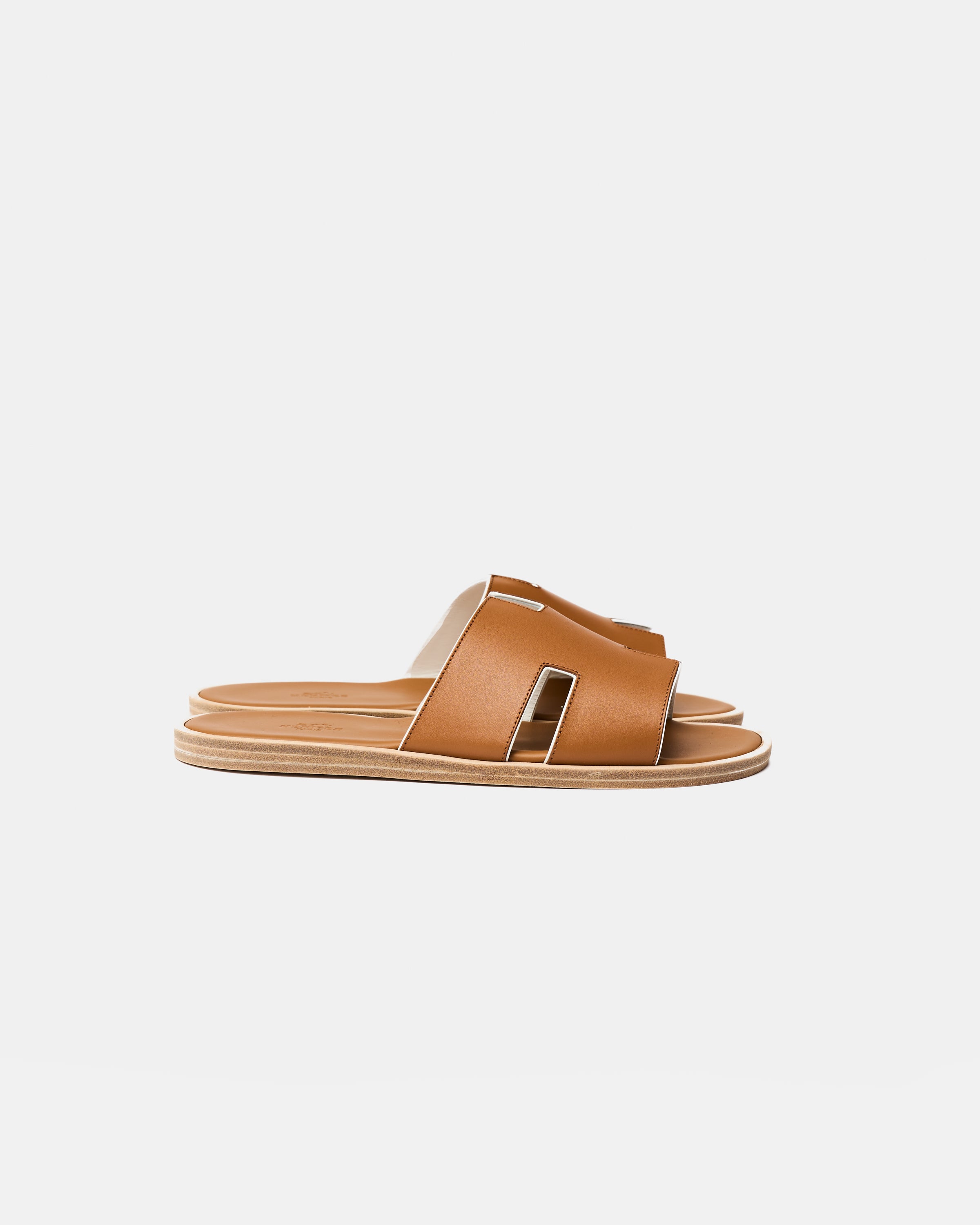 Hermès Izmir Naturel/Blanc Sandals