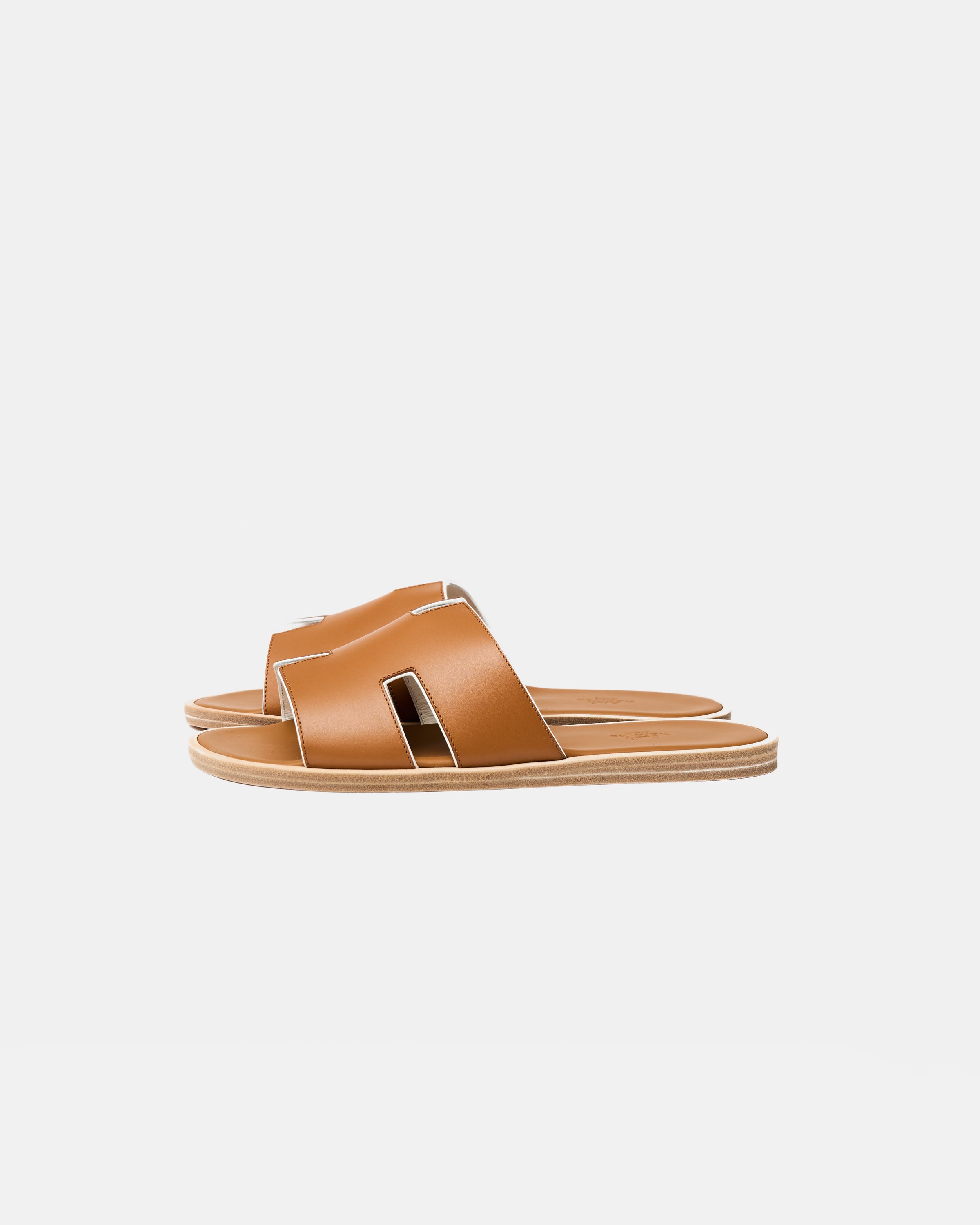 Hermès Izmir Naturel/Blanc Sandals