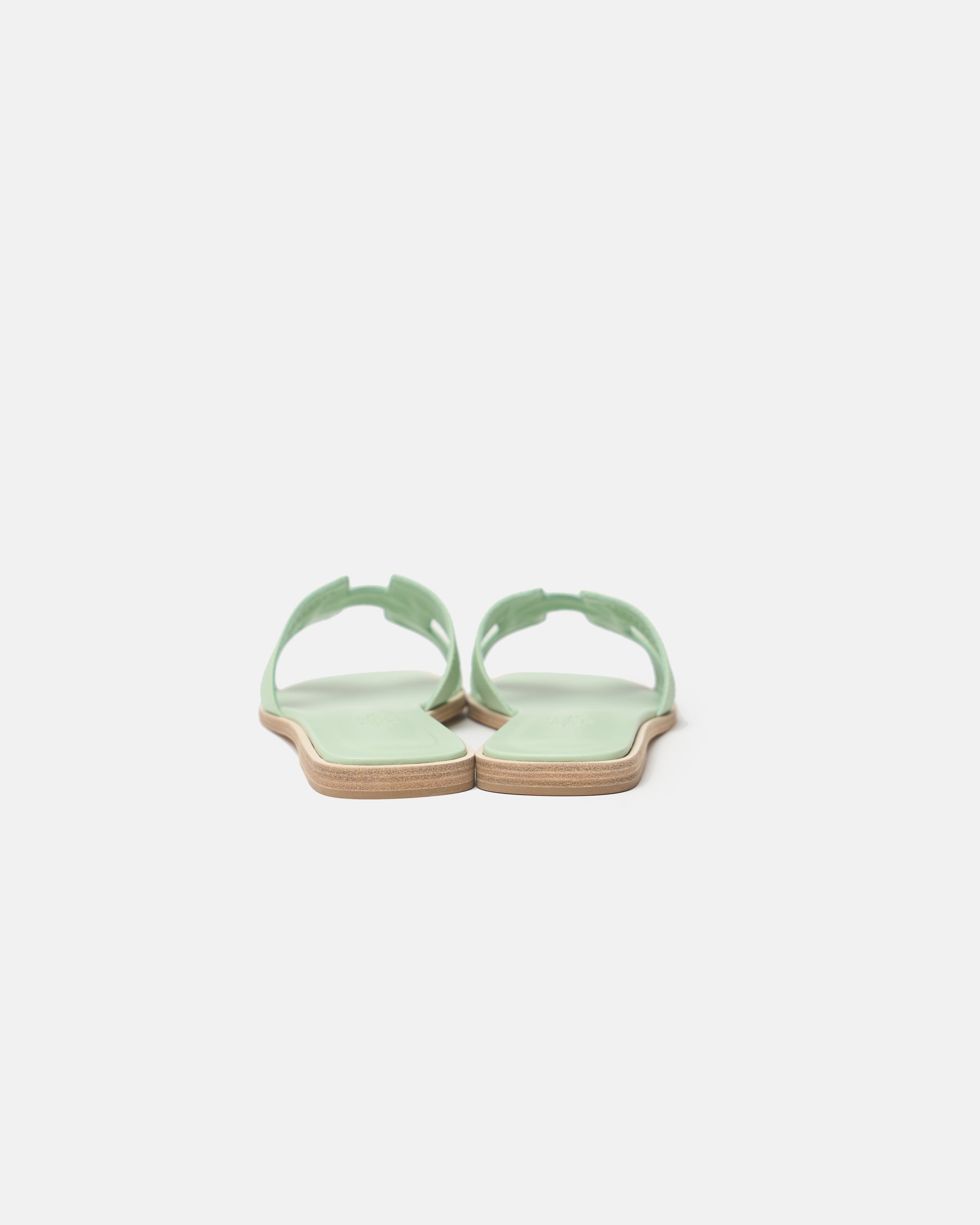 Hermès Oran Vert Jade Epsom Sandals