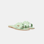 Hermès Oran Vert Jade Epsom Sandals