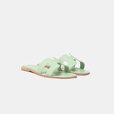 Hermès Oran Vert Jade Epsom Sandals