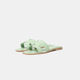 Hermès Oran Vert Jade Epsom Sandals