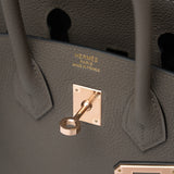 Hermès Birkin 25 Etain Togo RGHW