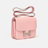 Hermès Mini Constance 18 Rose Sakura Chevre Mysore PHW