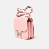 Hermès Mini Constance 18 Rose Sakura Chevre Mysore PHW