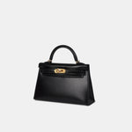 Hermes Mini Kelly 20 Black Box Leather GHW