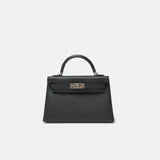 Hermès Mini Kelly 20 Black Epsom PHW