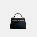 Hermès Mini Kelly 20 BlackGris Meyer Epsom GHW