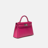 Hermès Mini Kelly 20 Rose Pourpre Epsom PHW