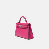 Hermès Mini Kelly 20 Rose Pourpre Epsom PHW
