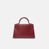 Hermès Mini Kelly 20 Rouge Box Calf Leather PHW