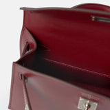 Hermès Mini Kelly 20 Rouge Box Calf Leather PHW