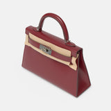 Hermès Mini Kelly 20 Rouge Box Calf Leather PHW