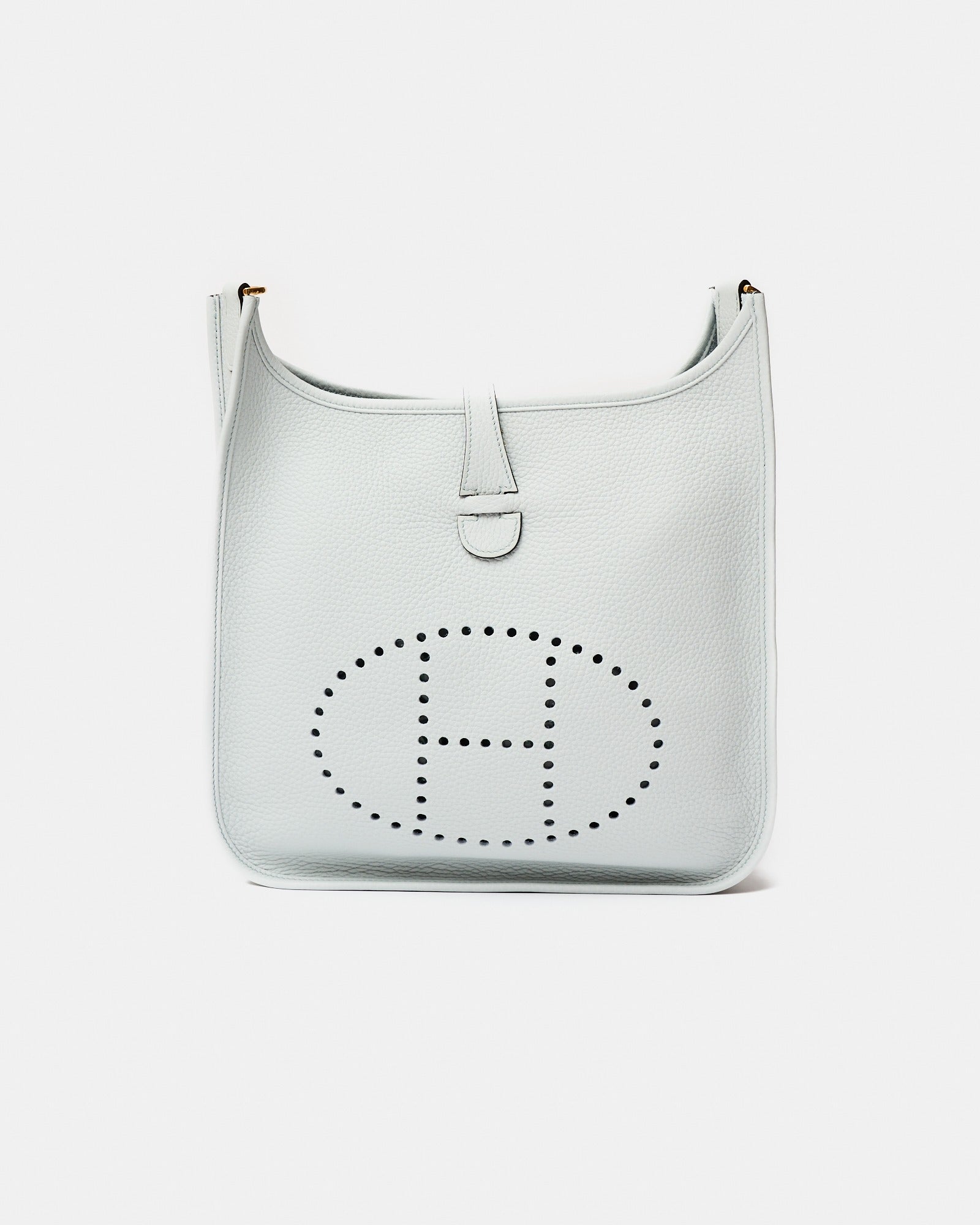 Hermès Evelyne 29 Bleu Pale Clemence GHW