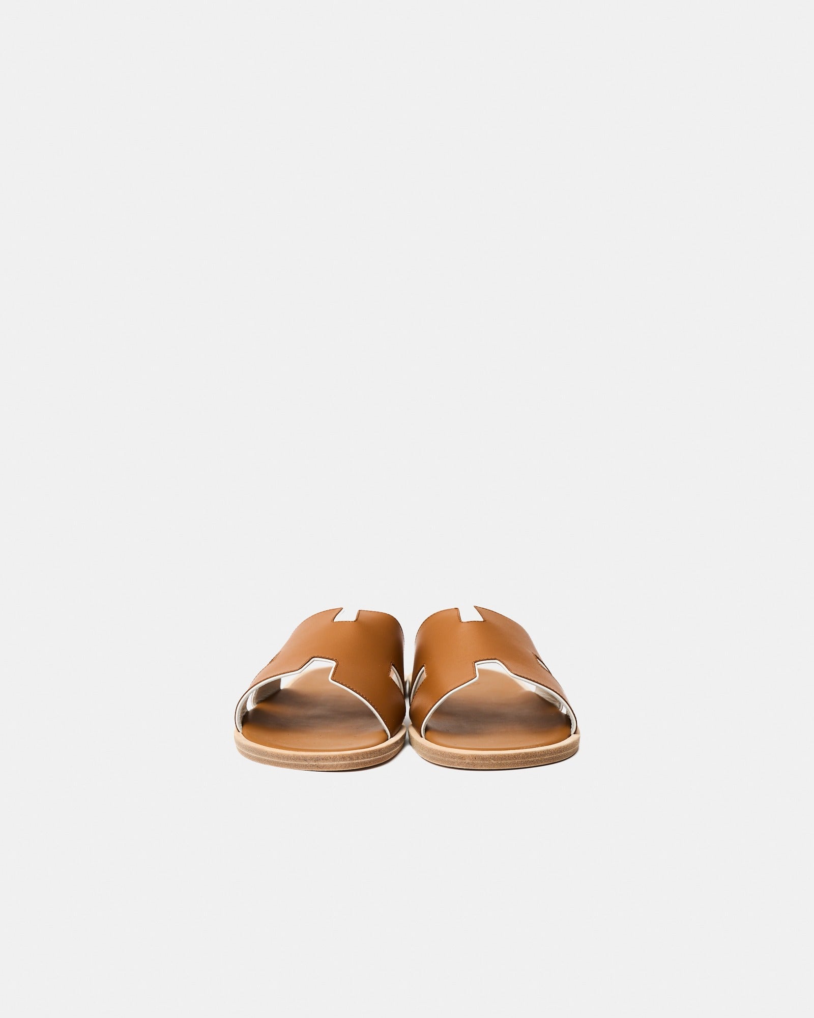 Hermès Izmir Naturel/Blanc Sandal 42