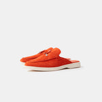 Loro Piana Summer Charms Walk Babouche Orange Loafers