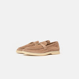 Loro Piana Summer Charms Walk Beige Loafers