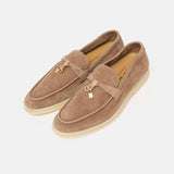 Loro Piana Summer Charms Walk Beige Loafers