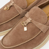 Loro Piana Summer Charms Walk Beige Loafers