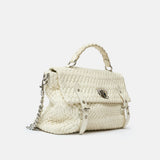 Miu Miu Matelassé Top Handle Bag White Leather PHW