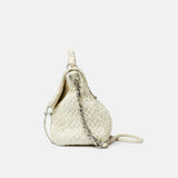 Miu Miu Matelassé Top Handle Bag White Leather PHW