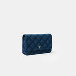 Chanel Classic Wallet On Chain Dark Blue Denim GHW