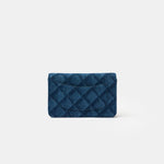 Chanel Classic Wallet On Chain Dark Blue Denim GHW