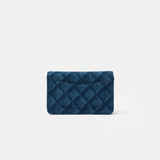 Chanel Classic Wallet On Chain Dark Blue Denim GHW