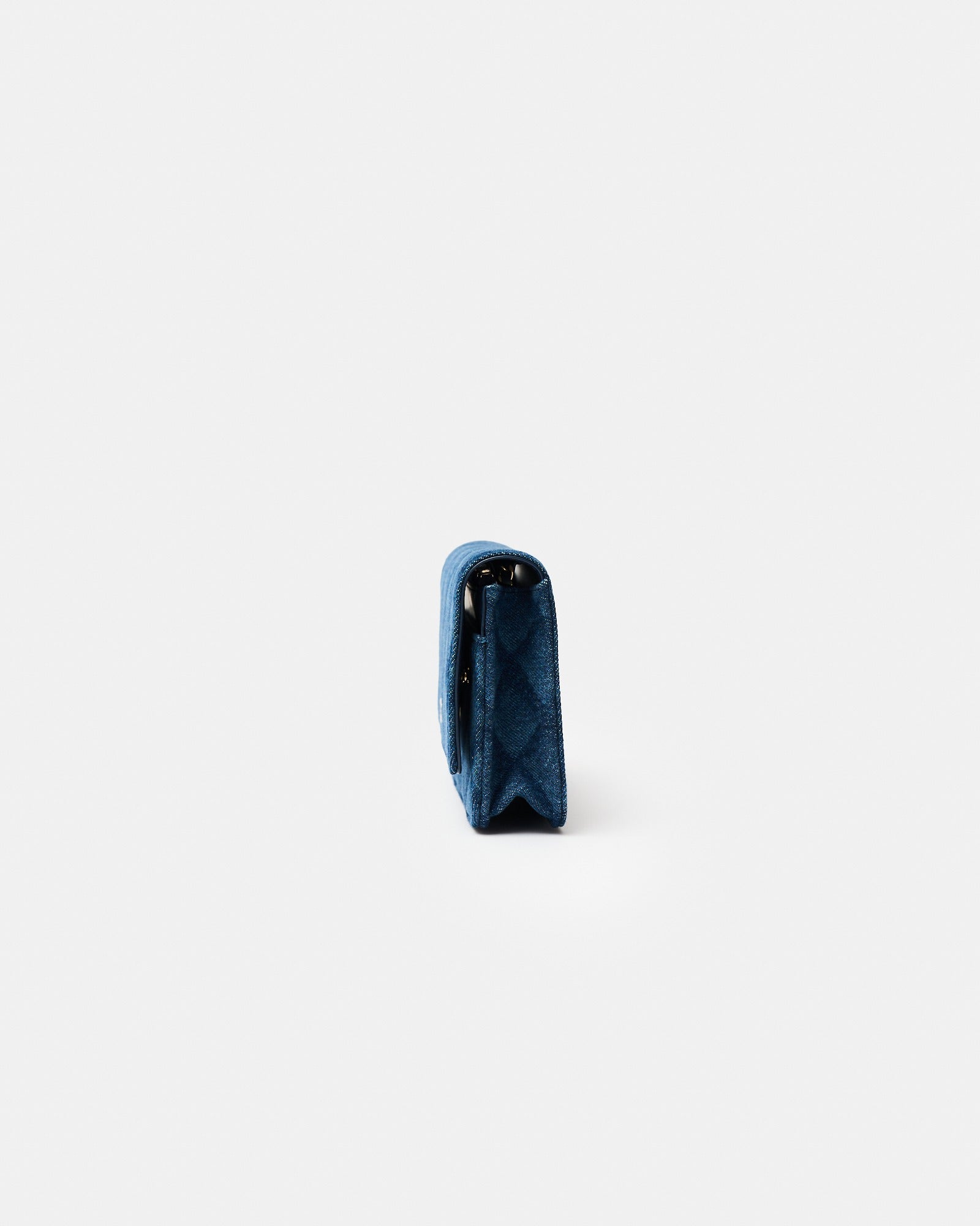 Chanel Classic Wallet On Chain Dark Blue Denim GHW