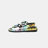Chanel Multicolor Laminated Calfskin Dad Sandals 37.5