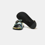 Chanel Multicolor Laminated Calfskin Dad Sandals 37.5