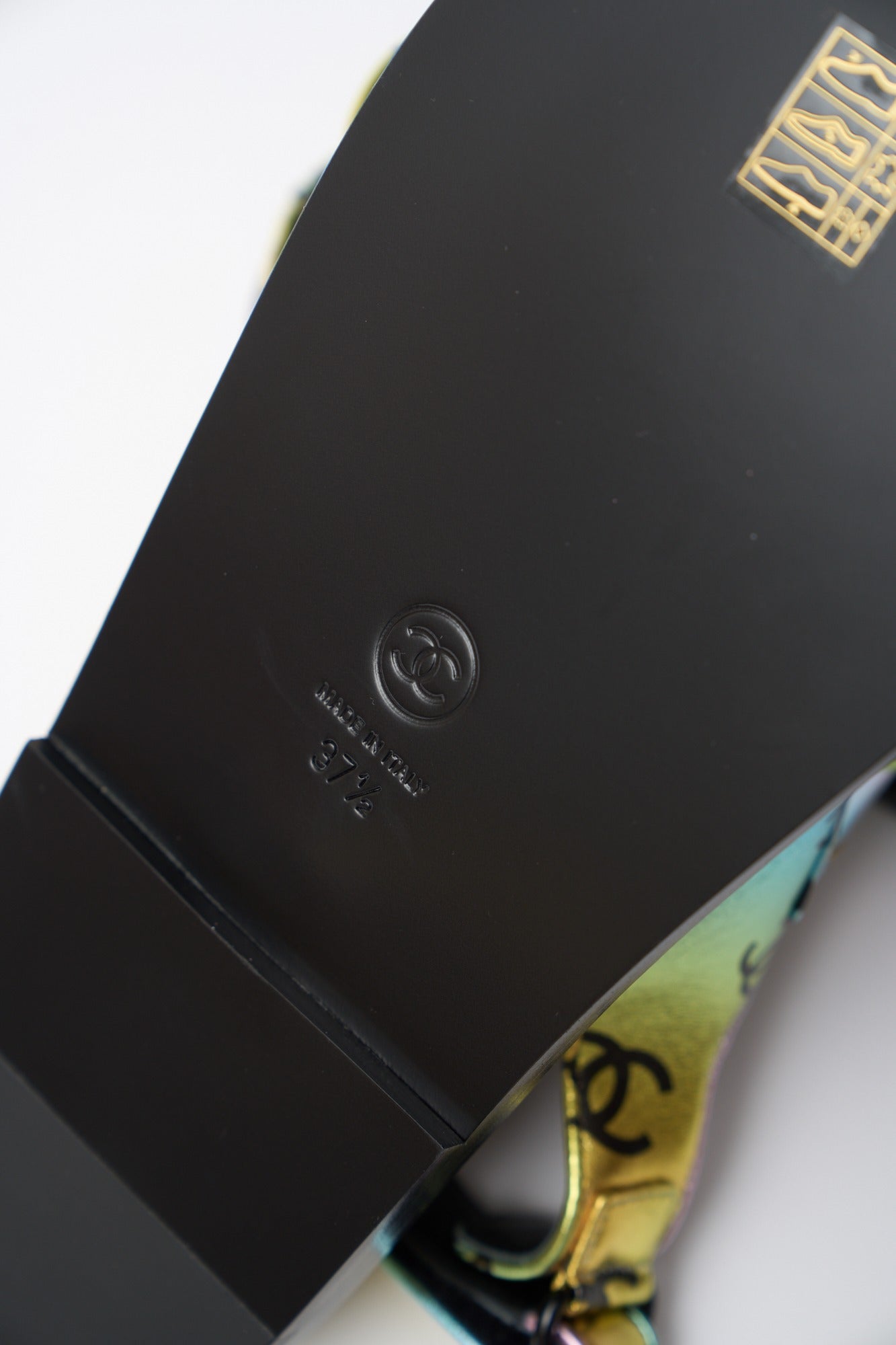 Chanel Multicolor Laminated Calfskin Dad Sandals 37.5