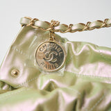 Chanel 22 Light Green Lambskin Gold-Tone Metal