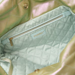 Chanel 22 Light Green Lambskin Gold-Tone Metal