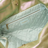 Chanel 22 Light Green Lambskin Gold-Tone Metal