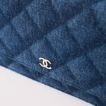 Chanel Classic Wallet On Chain Dark Blue Denim GHW