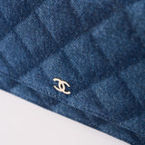 Chanel Classic Wallet On Chain Dark Blue Denim GHW