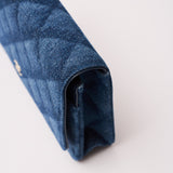 Chanel Classic Wallet On Chain Dark Blue Denim GHW