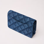 Chanel Classic Wallet On Chain Dark Blue Denim GHW
