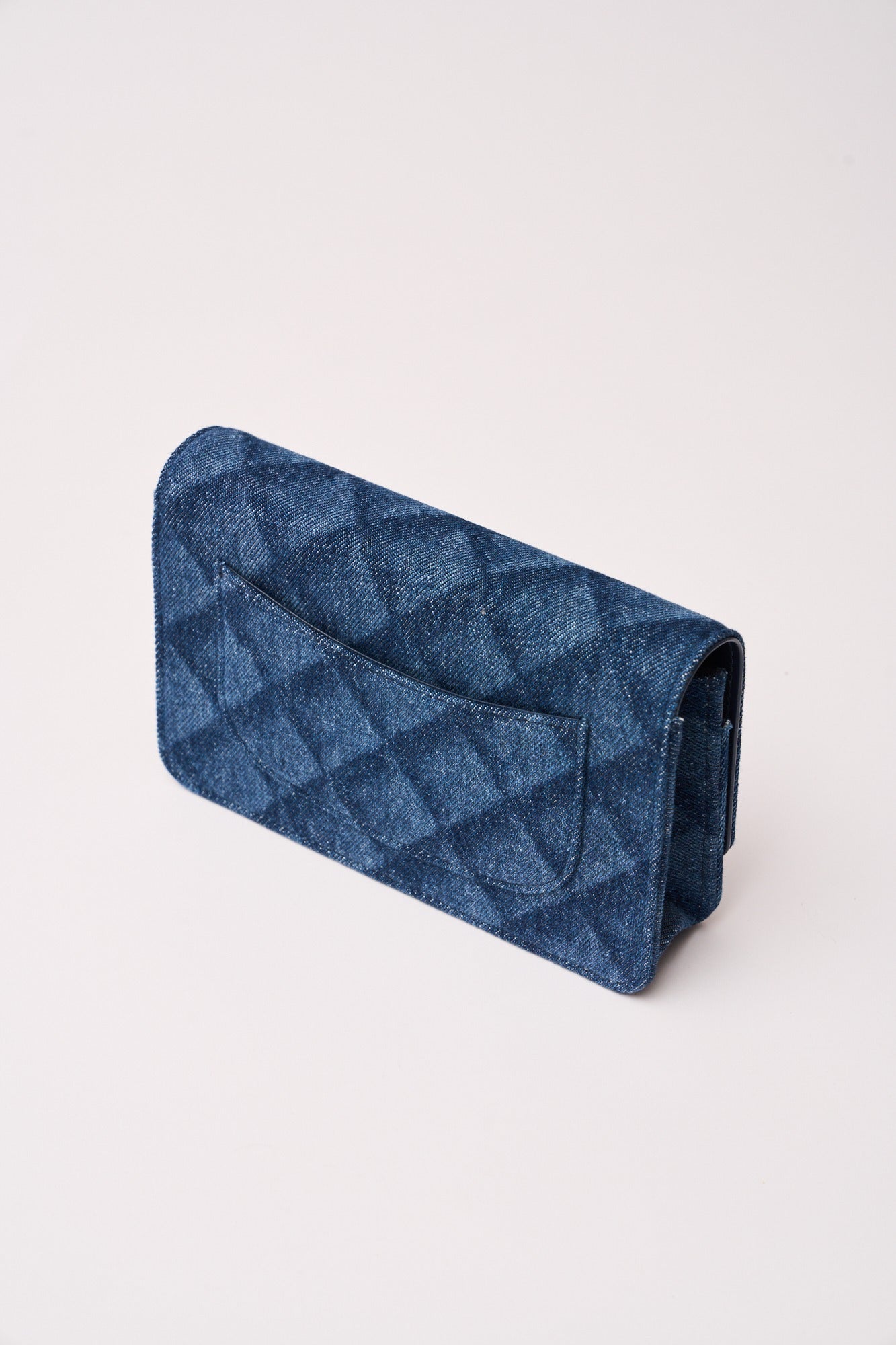 Chanel Classic Wallet On Chain Dark Blue Denim GHW